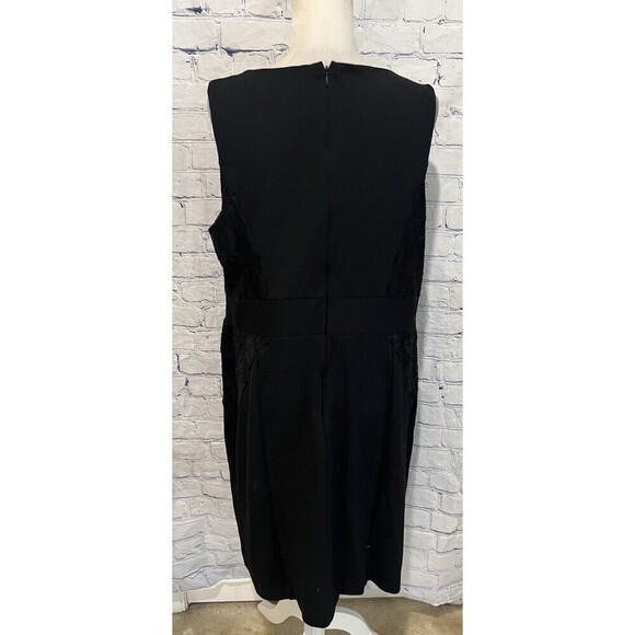 Jennifer Lopez JLo Womens Plus Black Lace Overlay Ponte Sheath Dress 18W - Picture 5 of 9
